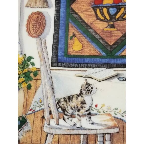 Cats Kittens Plate Table Trouble Hannah Hollister 8 1/4" Wall Decor 1991 - Picture 7 of 10